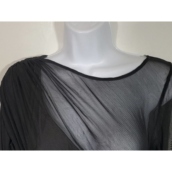 Rag & Bone 6 Sexy Risque Sheer Long Sleeve Ruched Cocktail Evening Party Dress - Picture 3 of 13